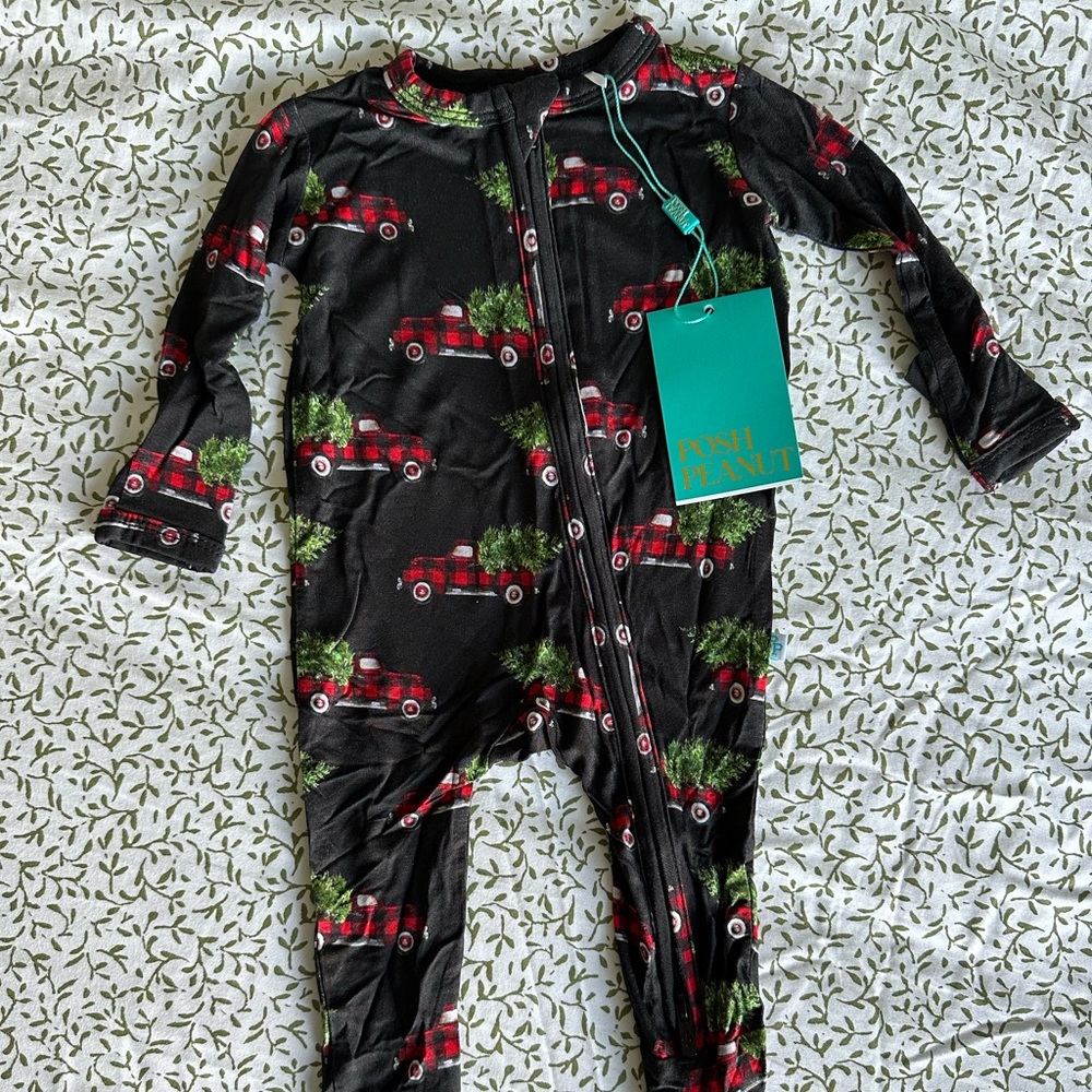 NWT Posh Peanut Levi Zippered Footie